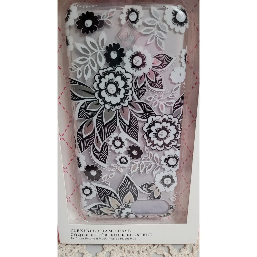NEW Vera Bradley Floral Flexible Frame Case for iPhone 8 Plus, 7+, 6s+, 6+